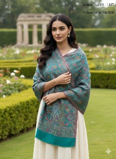 Luxurious Mustard Jamavar Wool blend 